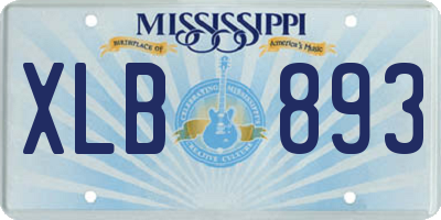 MS license plate XLB893