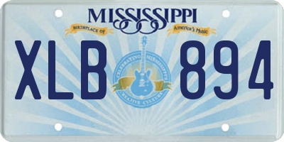 MS license plate XLB894