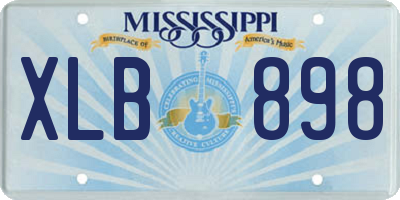 MS license plate XLB898