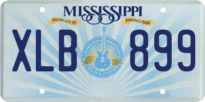 MS license plate XLB899