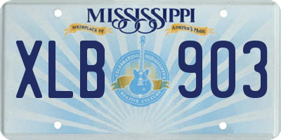 MS license plate XLB903