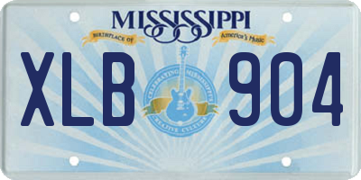 MS license plate XLB904