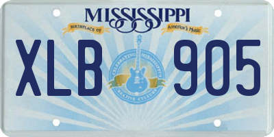 MS license plate XLB905