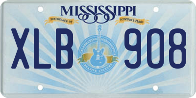 MS license plate XLB908