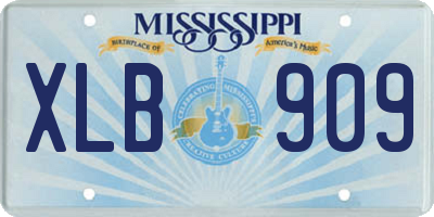 MS license plate XLB909
