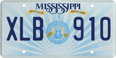 MS license plate XLB910