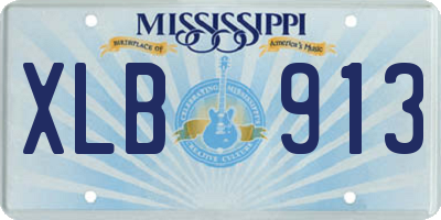 MS license plate XLB913