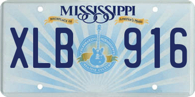 MS license plate XLB916