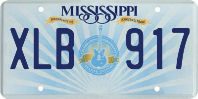 MS license plate XLB917