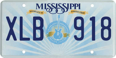 MS license plate XLB918