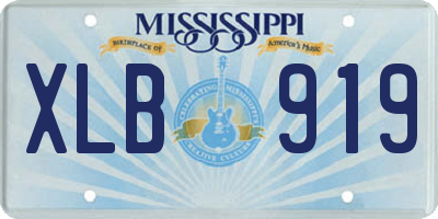 MS license plate XLB919