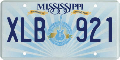 MS license plate XLB921