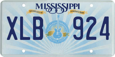 MS license plate XLB924