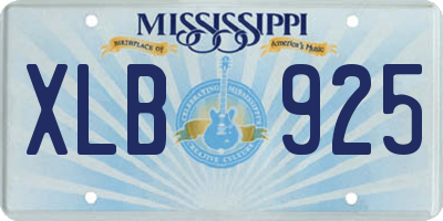 MS license plate XLB925
