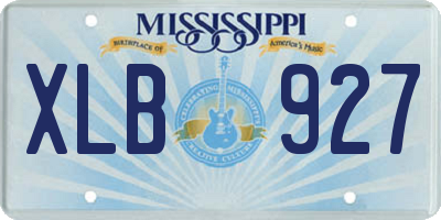 MS license plate XLB927