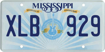 MS license plate XLB929