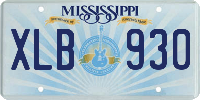 MS license plate XLB930