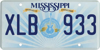 MS license plate XLB933