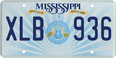 MS license plate XLB936