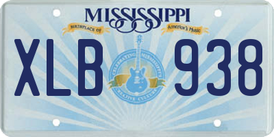 MS license plate XLB938