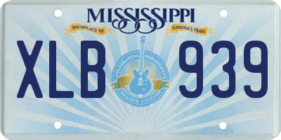 MS license plate XLB939