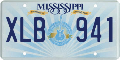 MS license plate XLB941
