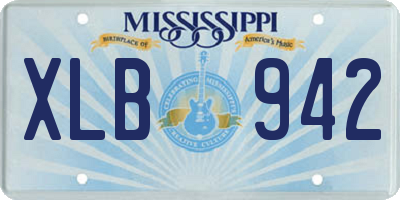 MS license plate XLB942