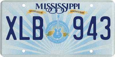 MS license plate XLB943