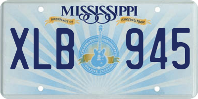 MS license plate XLB945