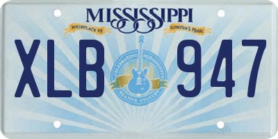 MS license plate XLB947