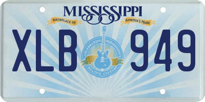MS license plate XLB949