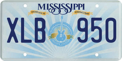 MS license plate XLB950
