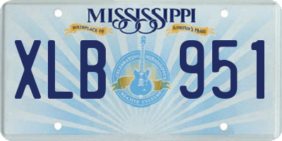 MS license plate XLB951