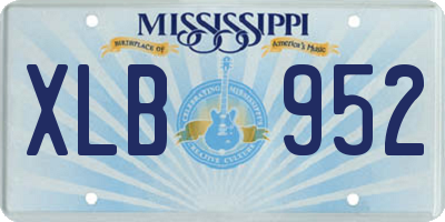 MS license plate XLB952