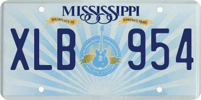 MS license plate XLB954