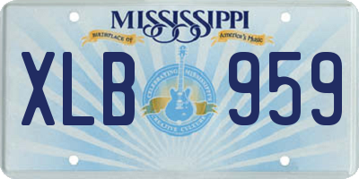 MS license plate XLB959