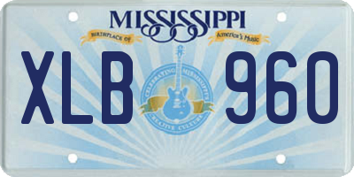 MS license plate XLB960