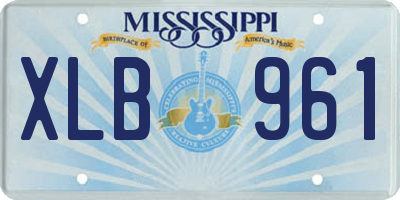 MS license plate XLB961