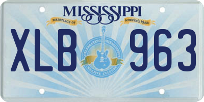 MS license plate XLB963