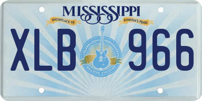 MS license plate XLB966