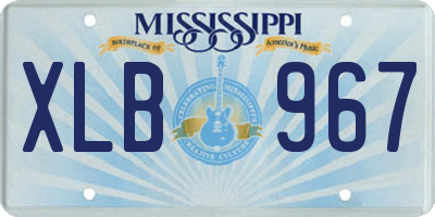 MS license plate XLB967