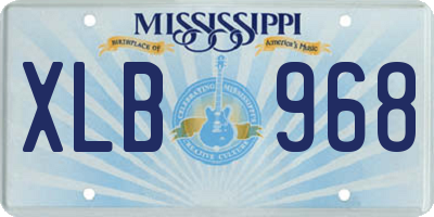 MS license plate XLB968