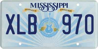 MS license plate XLB970