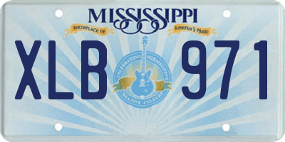 MS license plate XLB971