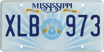 MS license plate XLB973