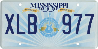 MS license plate XLB977