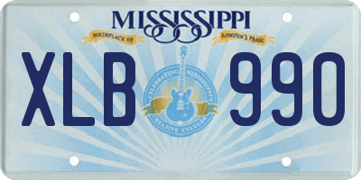 MS license plate XLB990