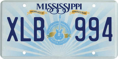 MS license plate XLB994