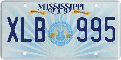 MS license plate XLB995