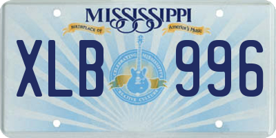 MS license plate XLB996